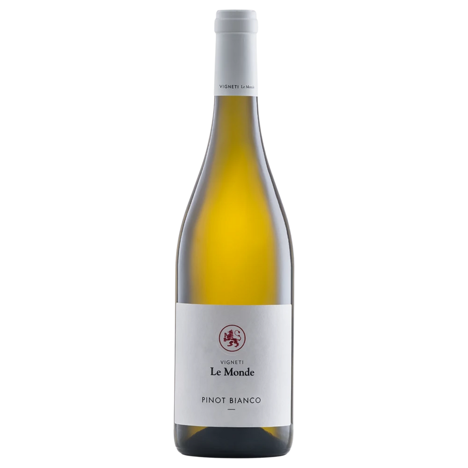 A bottle of 2020 Le Monde Pinot Bianco DOC 750ml White Wine
