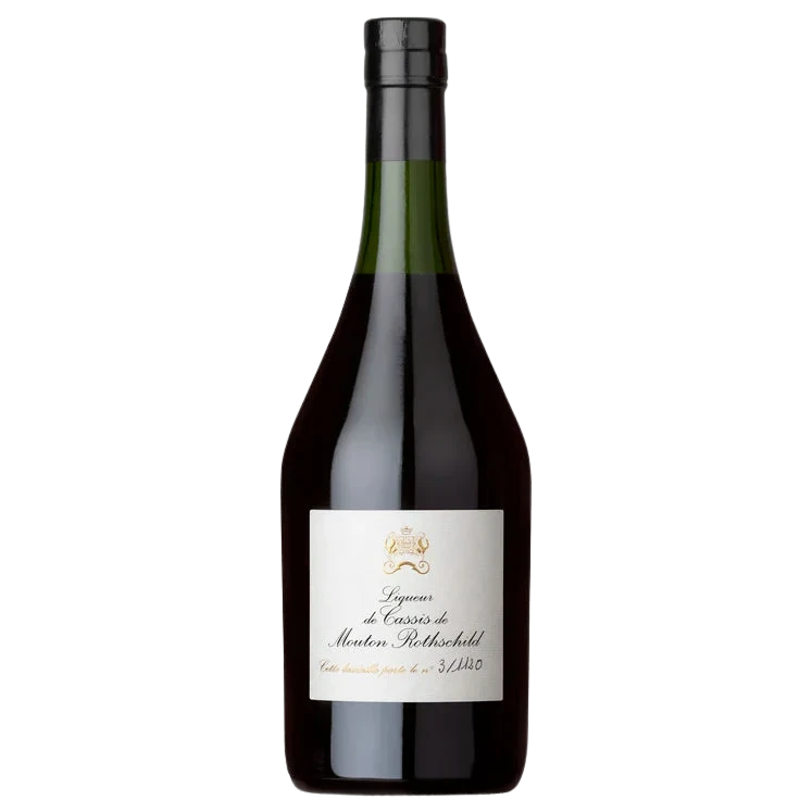 A bottle of NV Liqueur De Cassis De Mouton Rothschild 700ml