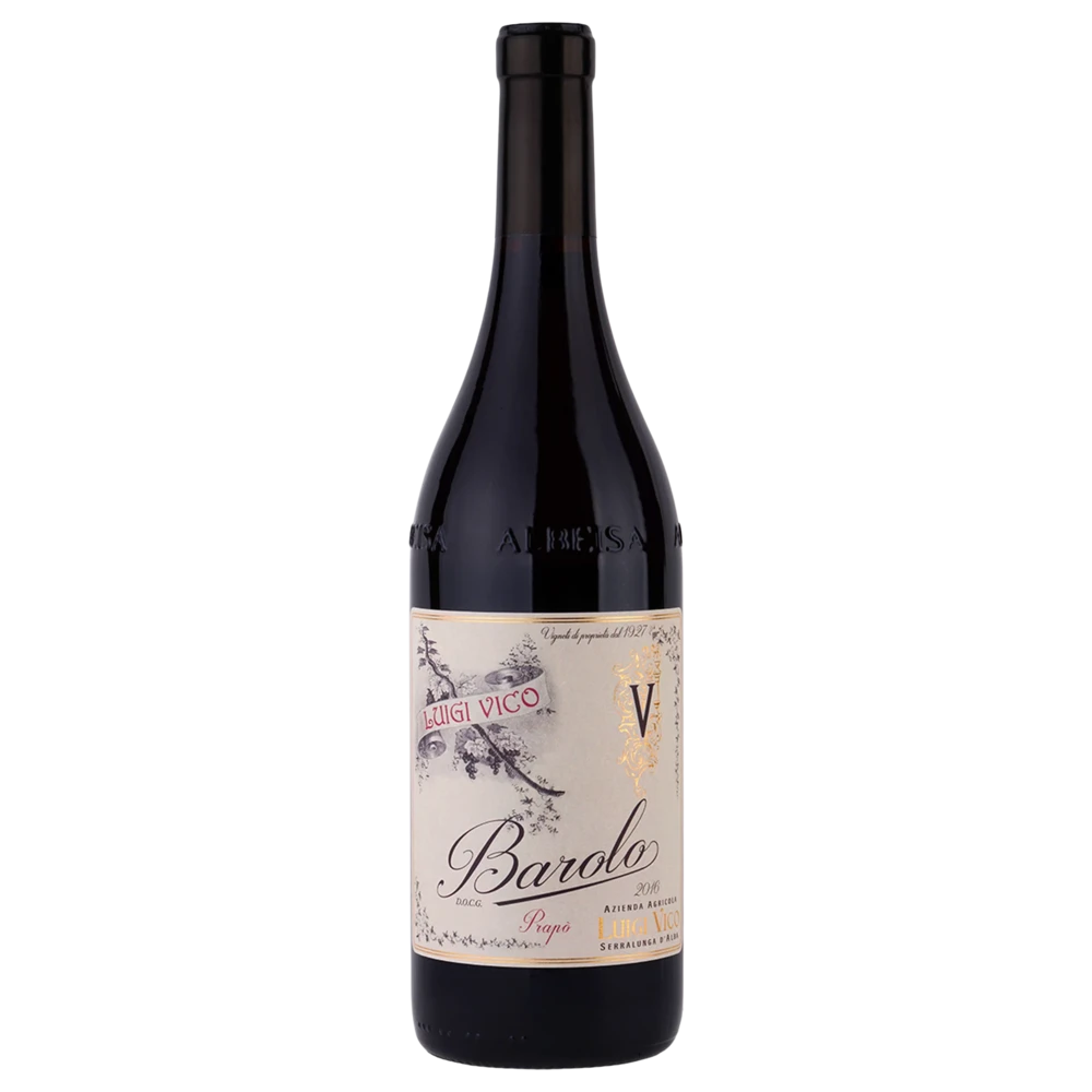 A bottle of 2020 Luigi Vico Barolo Docg Prapo 750ml Red Wine