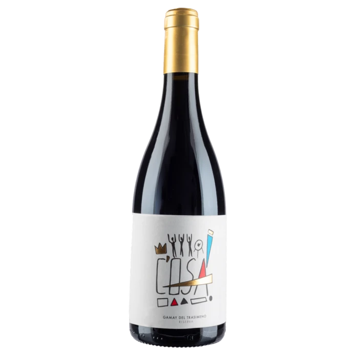 A bottle of 2019 Gamay del Trasimeno Riserva C'osa doc 750ml Red Wine