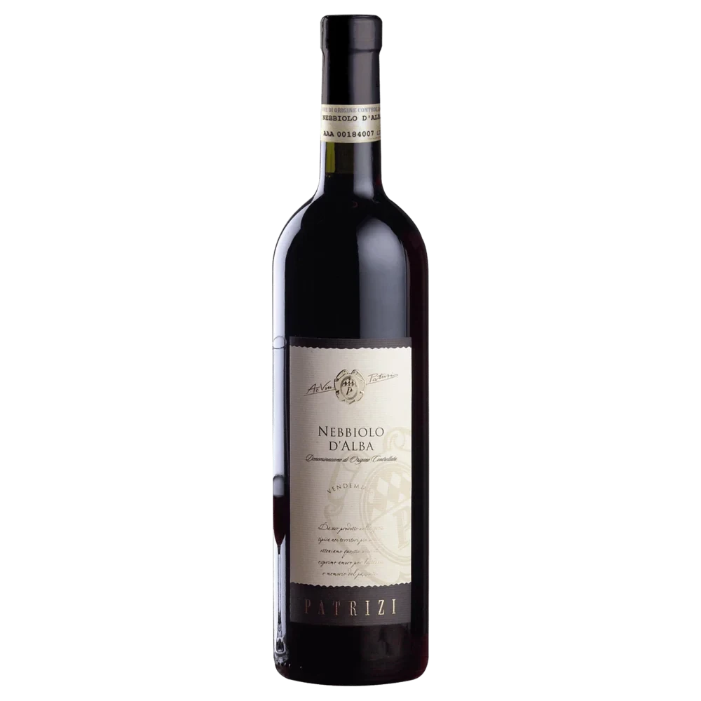 A bottle of 2021 Patrizi Nebbiolo D'Alba DOCG 750ml Red Wine