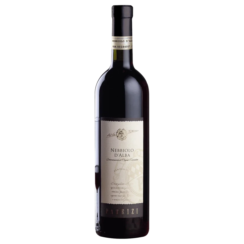 A bottle of 2021 Patrizi Nebbiolo D'Alba DOCG 750ml Red Wine