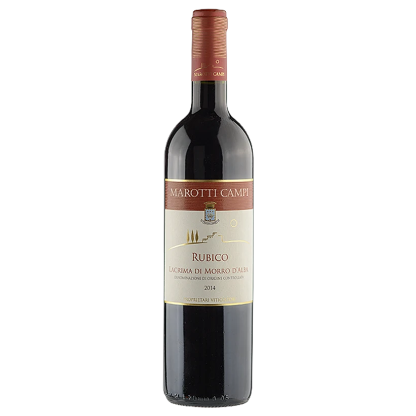 A bottle of Marotti Campi Lacrima di Morro d’Alba Rubico DOC 2016 750ml Red Wine