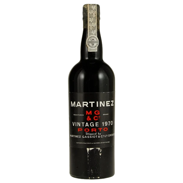 A bottle of 1970 Martinez 750ml Red Wine
