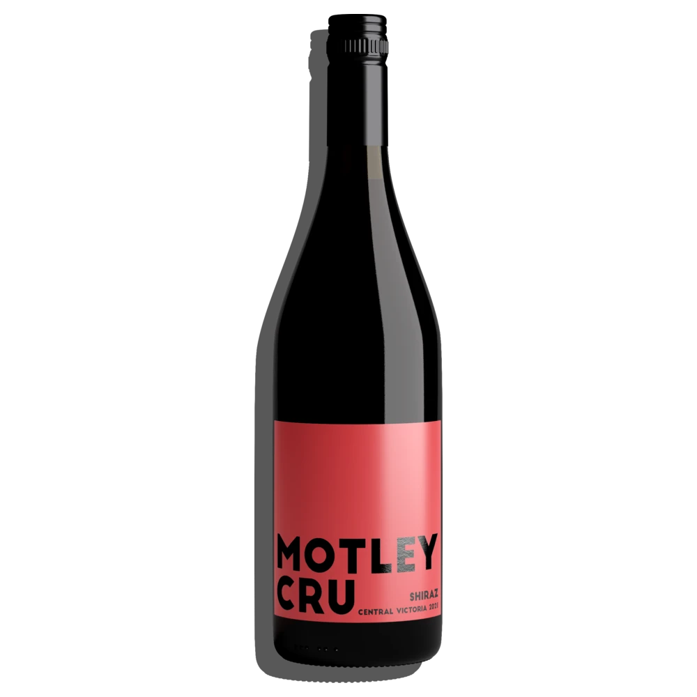 A bottle of 2023 Motley Cru Shiraz 750ml Red Wine