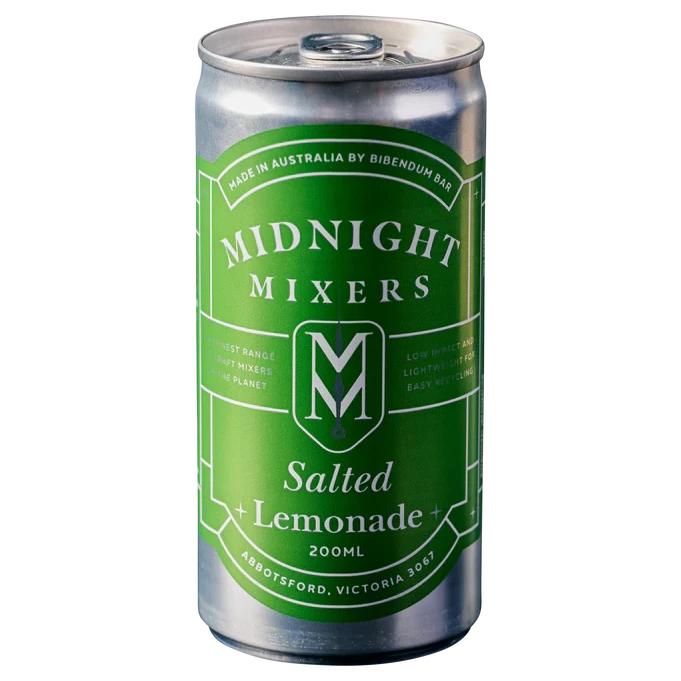 A bottle of Midnight Mixers Salted Lemonade 6 X 4 Pack 200ml Mixed Packs : Mixed Mixed Wine