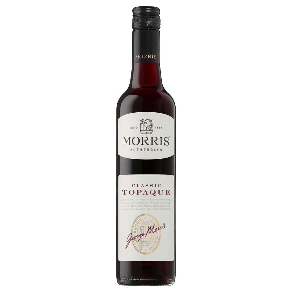 A bottle of Morris Classic Liqueur Topaque NV  500ml Fortified Wine