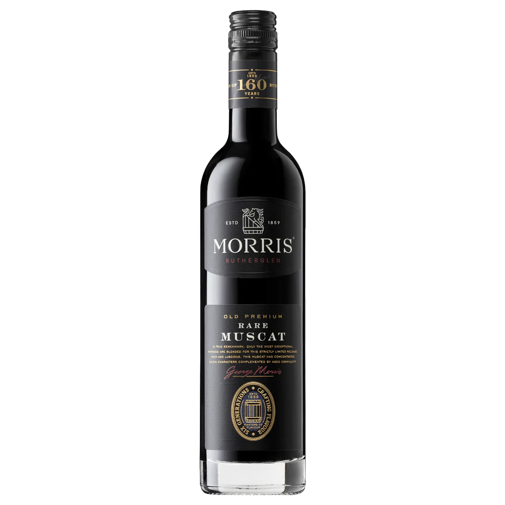 A bottle of Morris Old Premium Rare Liqueur Muscat NV  500ml Fortified Wine