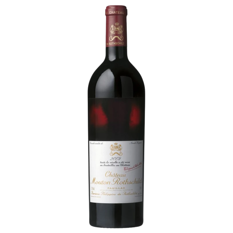 A bottle of 2009 Chateau Mouton Rothschild 750ml Red Wine
