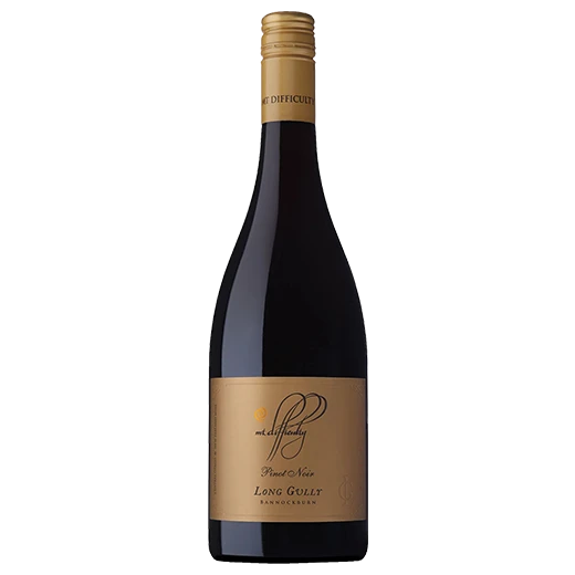A bottle of 2017 Mt Difficulty Long Gully Single Vineyard Pinot Noir 750ml Red Wine