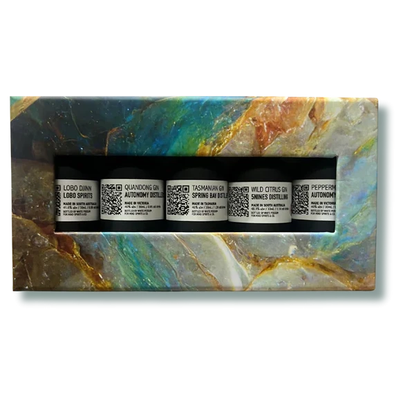 A bottle of Mind Spirits Gin Tasting Pack The Gin Magic Chest (5x30ml) 150ml