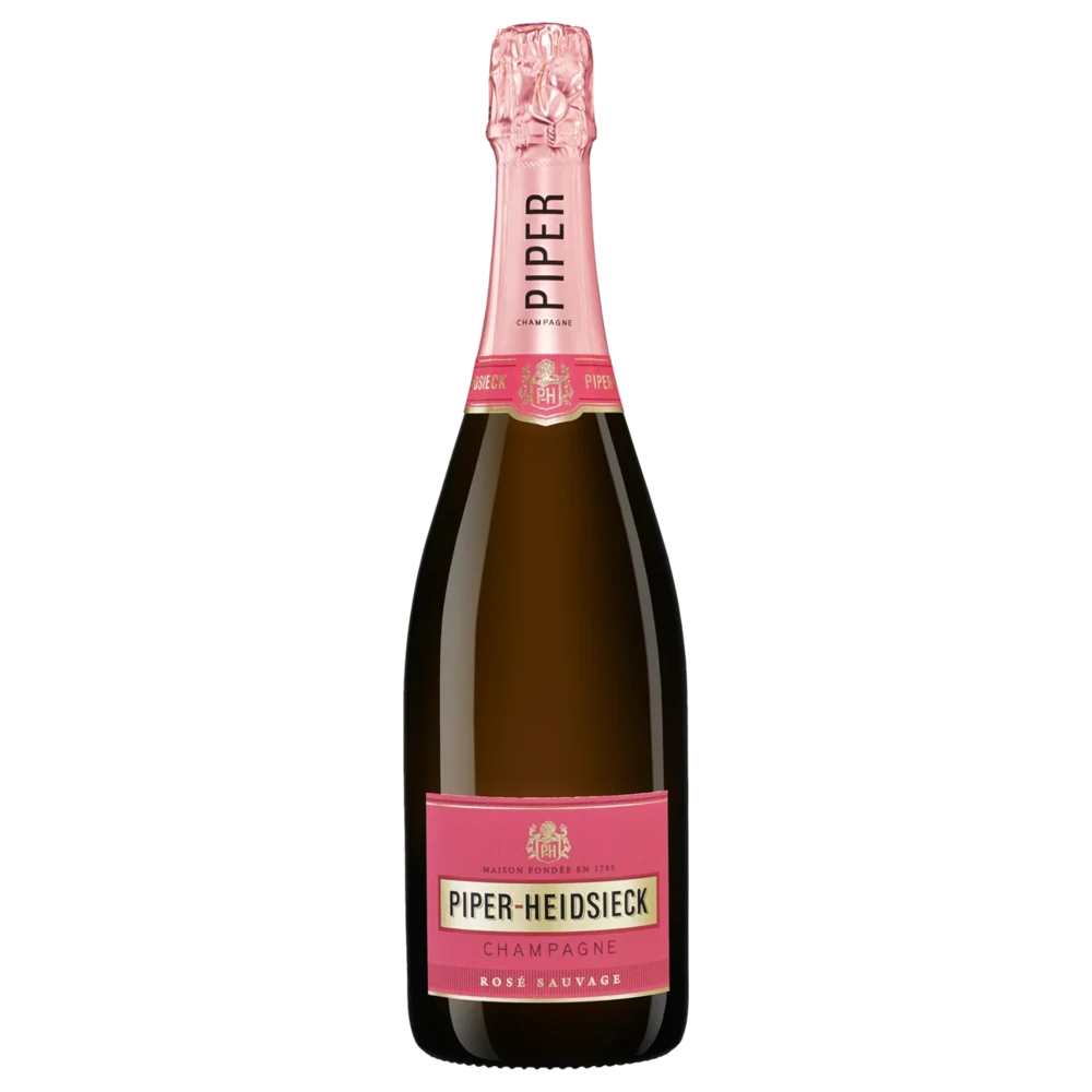 A bottle of NV Piper Heidsieck Rose Sauvage 750ml Sparkling Wine