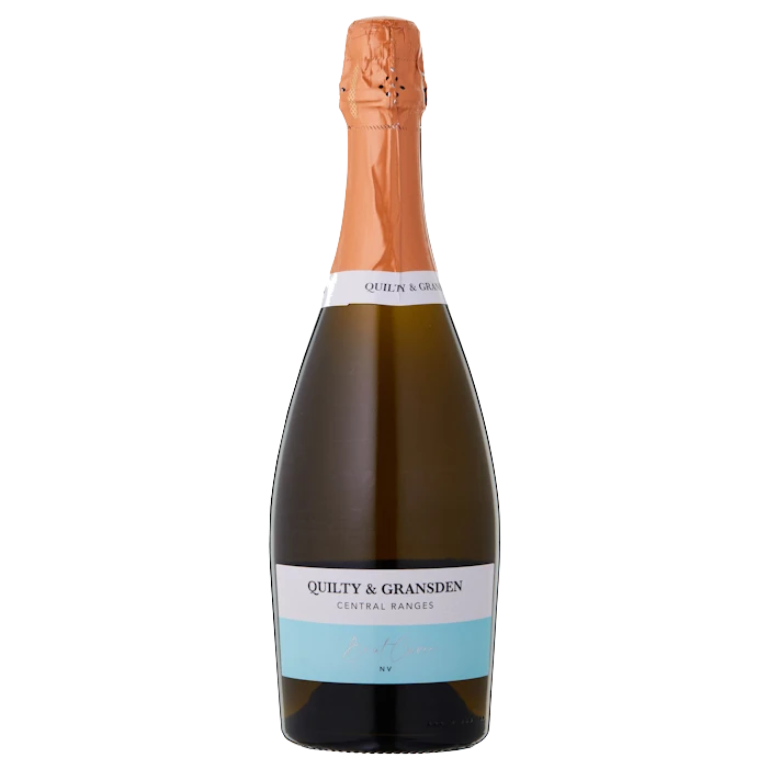 A bottle of NV Quilty & Gransden Brut Cuvee Mudgee 750ml Sparkling Wine