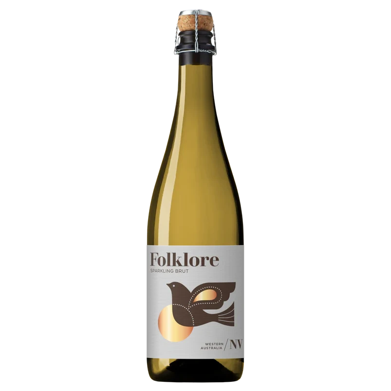 A bottle of NV Folklore Sparkling Brut Western Australia 750ml Sparkling Wine