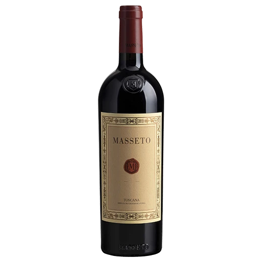 A bottle of 2021 Ornellaia Masseto IGT 750ml Red Wine