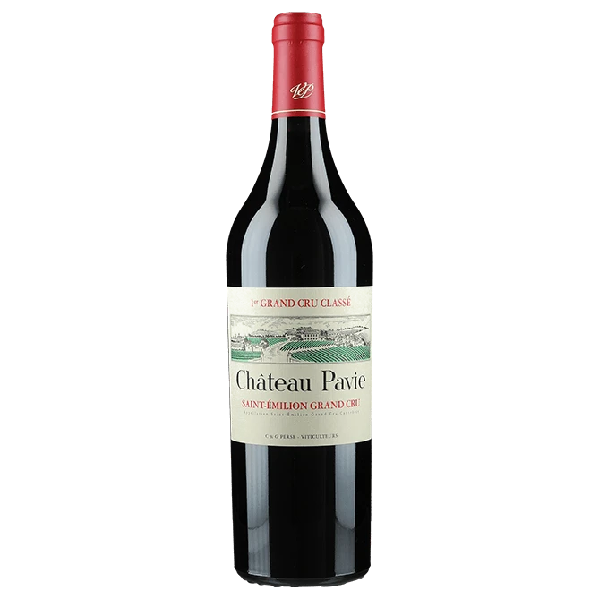 A bottle of 2022 Chateau Pavie 6000ml Red Wine