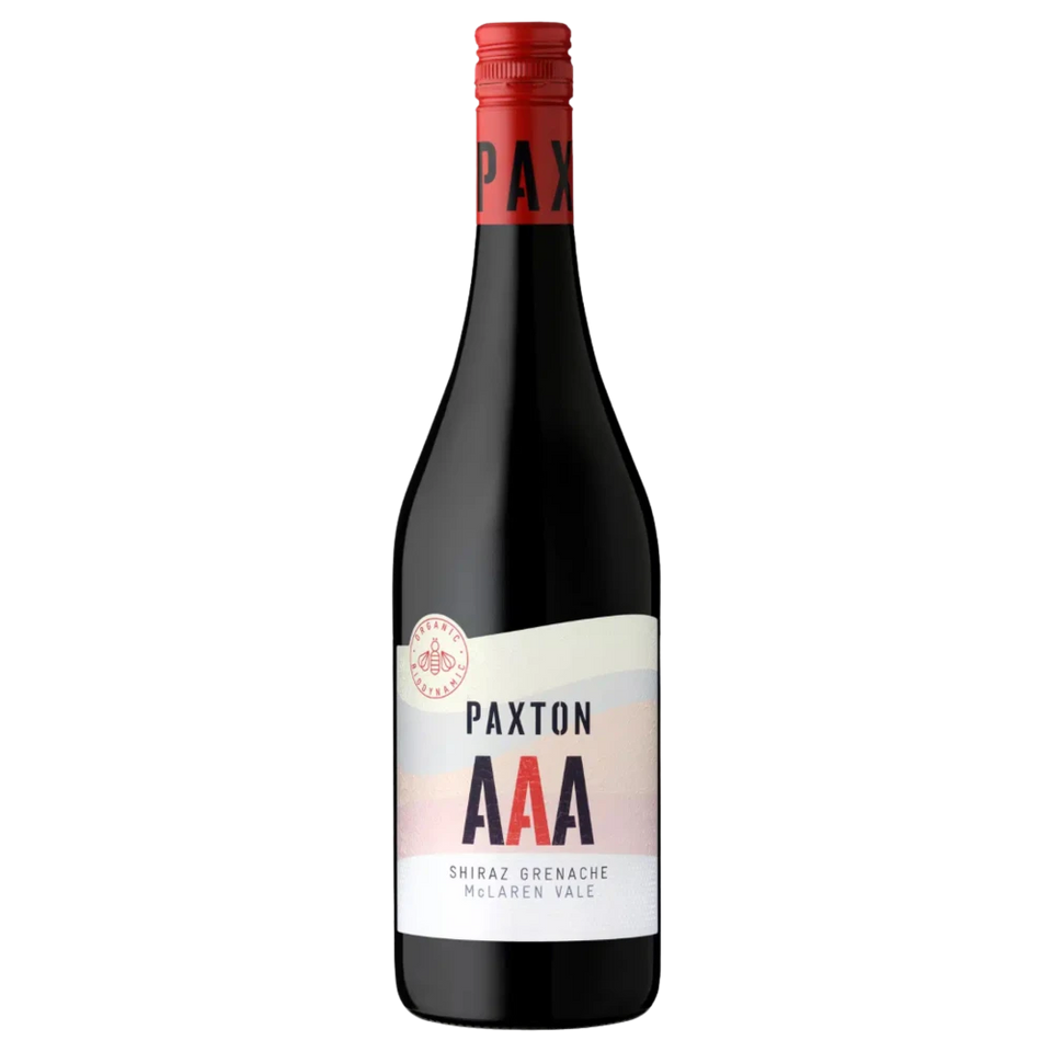 A bottle of 2023 Paxton AAA Shiraz Grenache 750ml Red Wine