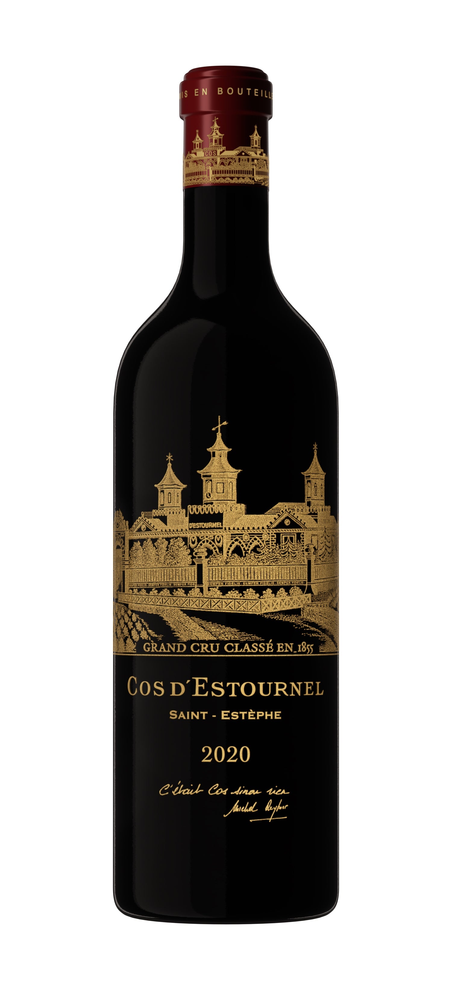 A bottle of 2014 Chateau Cos D'Estournel 3000ml Red Wine