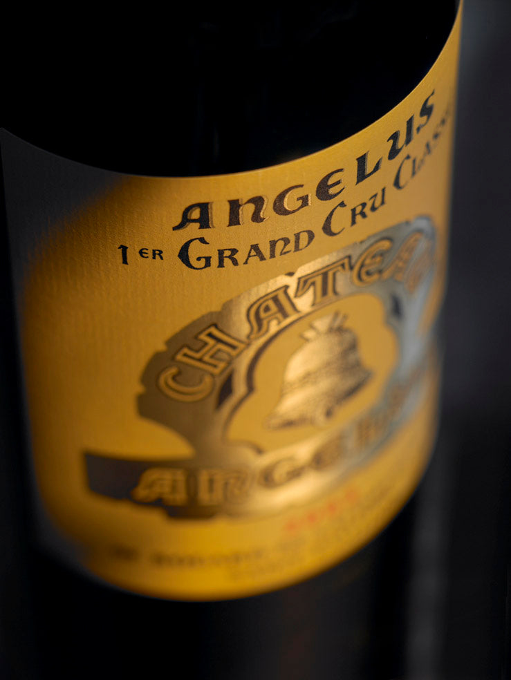 A bottle of 2016 Chateau Angelus 1500ml Red Wine