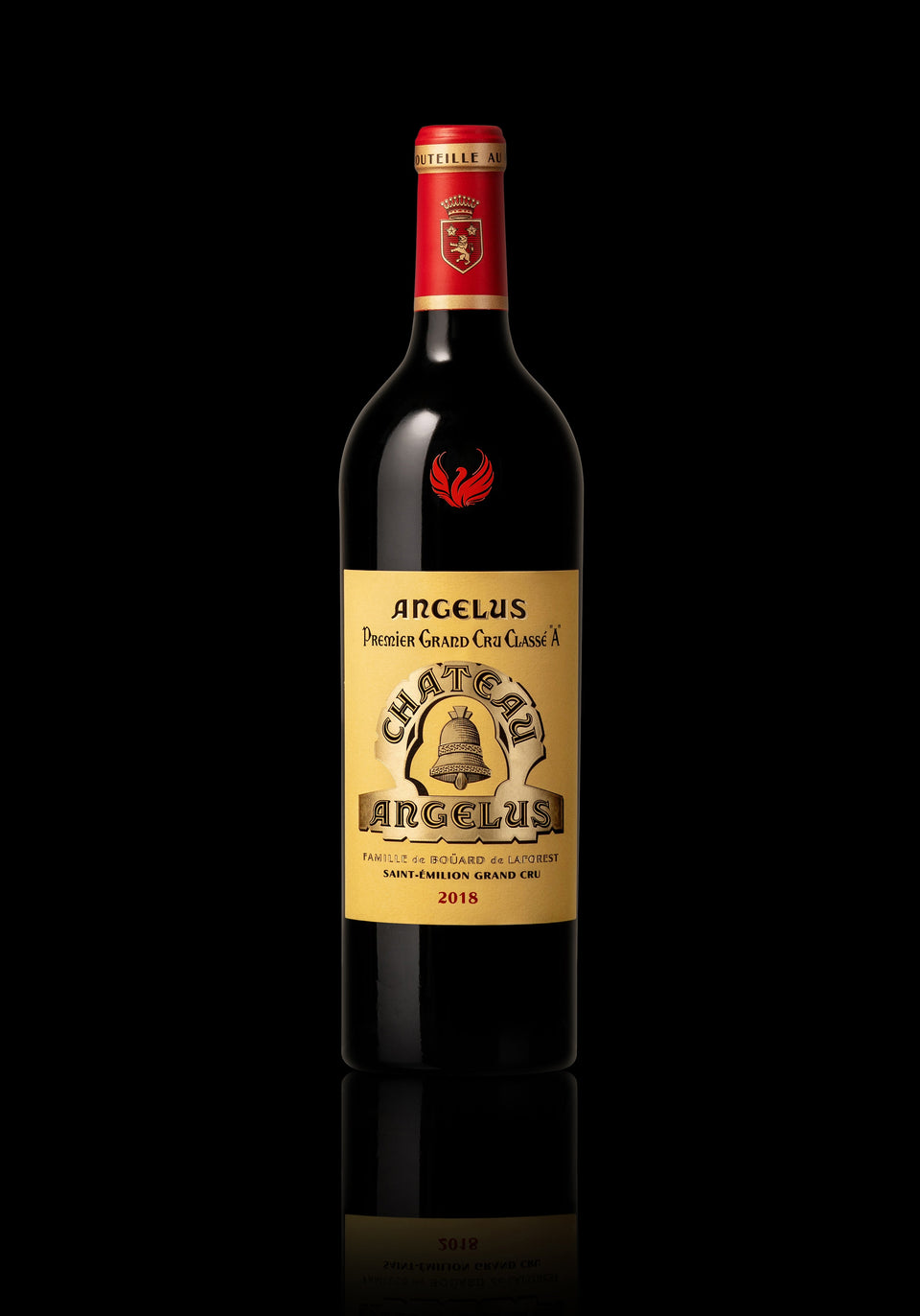 A bottle of 2017 Chateau Angelus 1500ml Red Wine