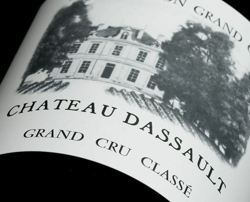 A bottle of 2019 Chateau Dassault 750ml Red Wine