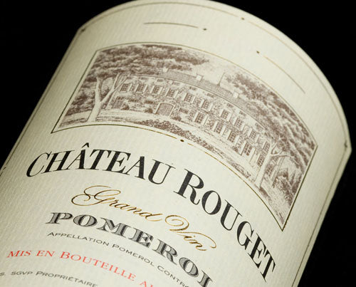 A bottle of 2019 Chateau Rouget 750ml Red Wine