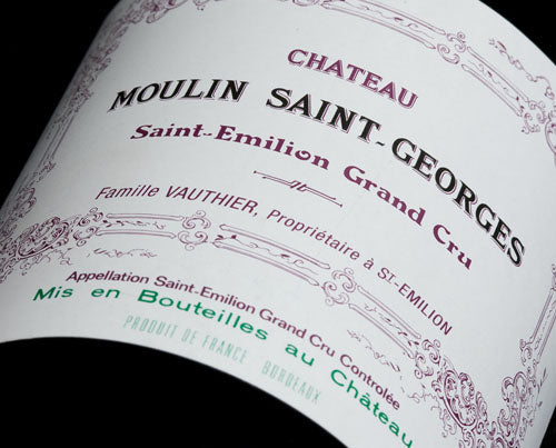 A bottle of 2018 Moulin Saint Georges 750ml Red Wine