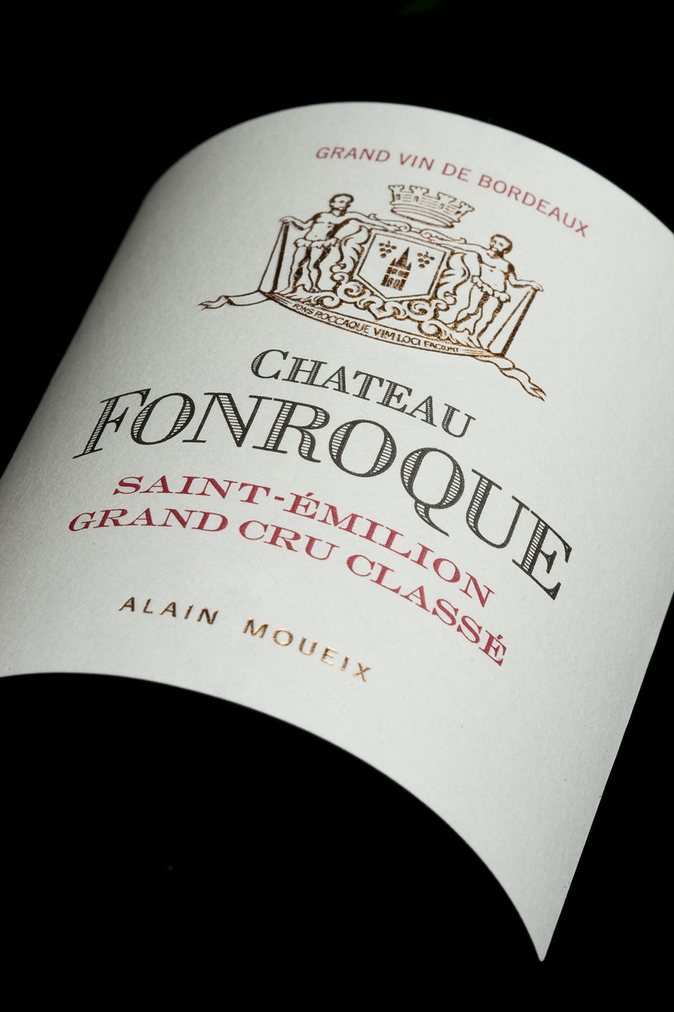 A bottle of 2017 Chateau Fonroque 750ml Red Wine