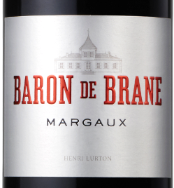 A bottle of 2017 Baron De Brane 750ml Red Wine