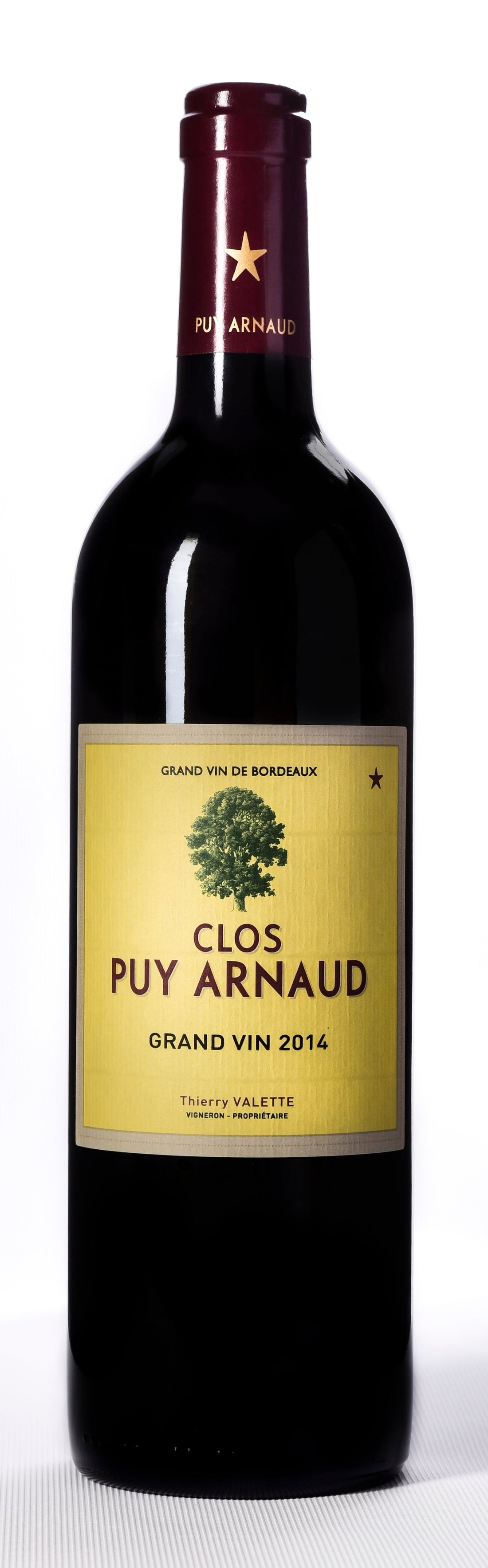 A bottle of 2022 Clos Puy Arnaud 750ml Red Wine
