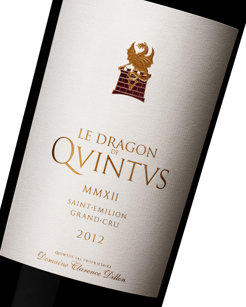 A bottle of 2020 Le Dragon De Quintus 750ml Red Wine
