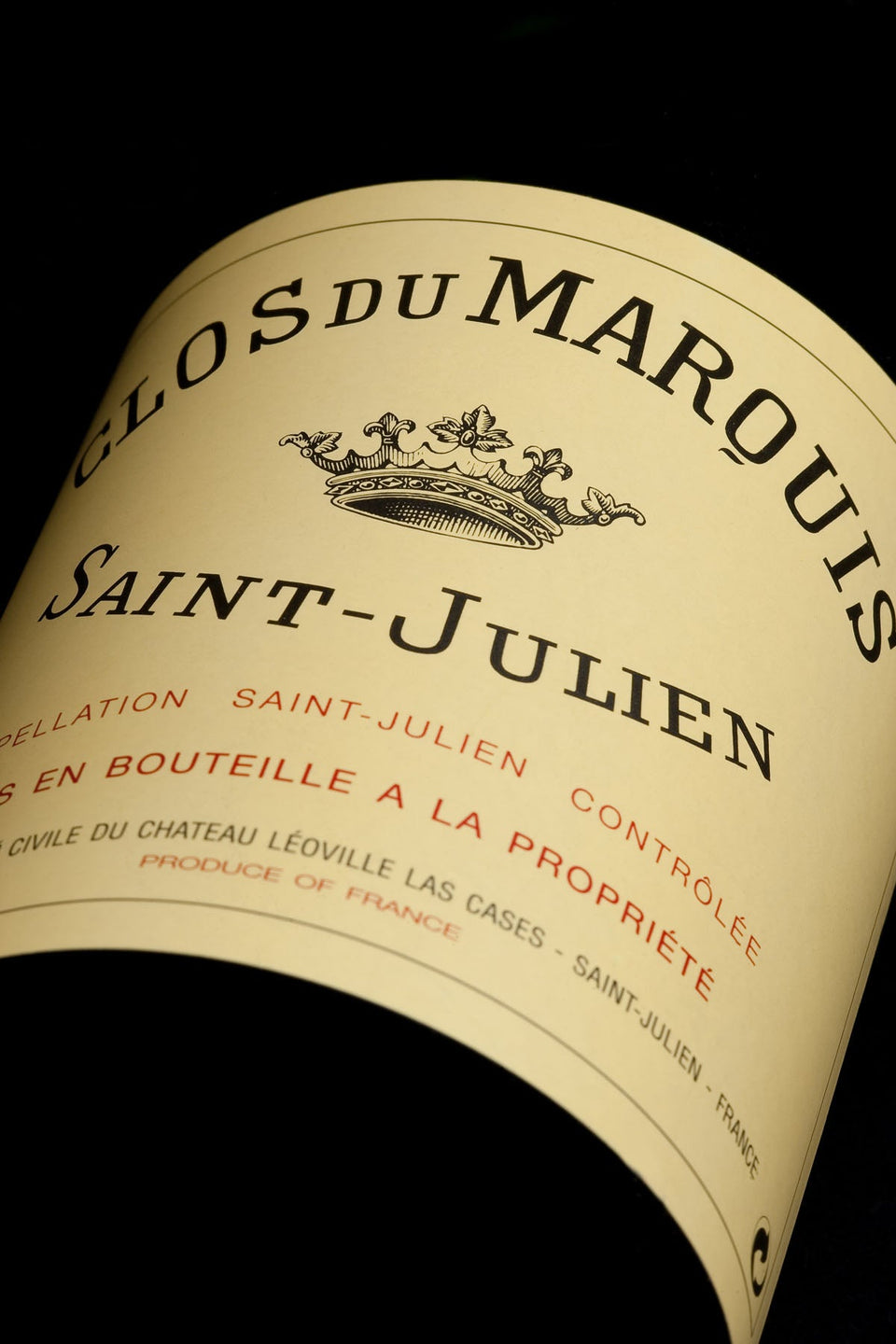 A bottle of 2017 Clos Du Marquis 750ml Red Wine