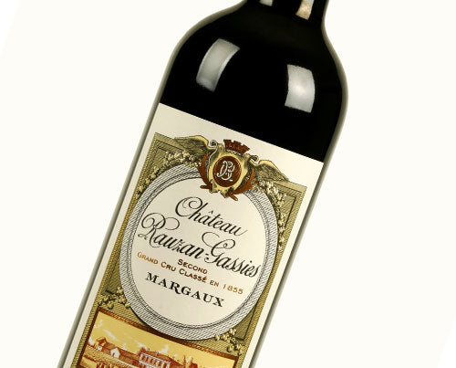 A bottle of 2017 Chateau Rauzan Gassies 750ml Red Wine