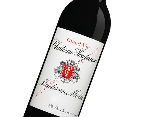 A bottle of 2017 Chateau Poujeaux 375ml Red Wine