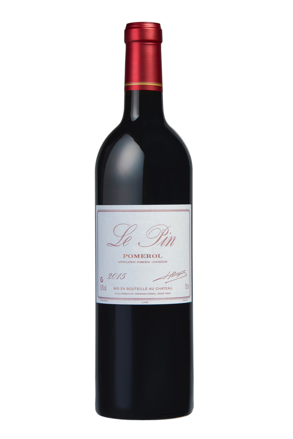 A bottle of 2021 Le Pin 1500ml Red Wine