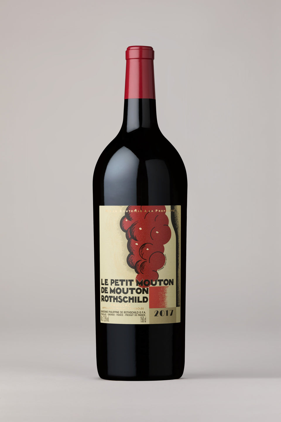 A bottle of 2017 Petit Mouton De Mouton Rothschild 1500ml Red Wine