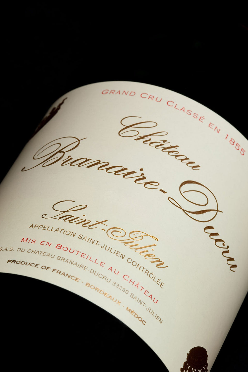 A bottle of 2015 Chateau Branaire Ducru 1500ml Red Wine