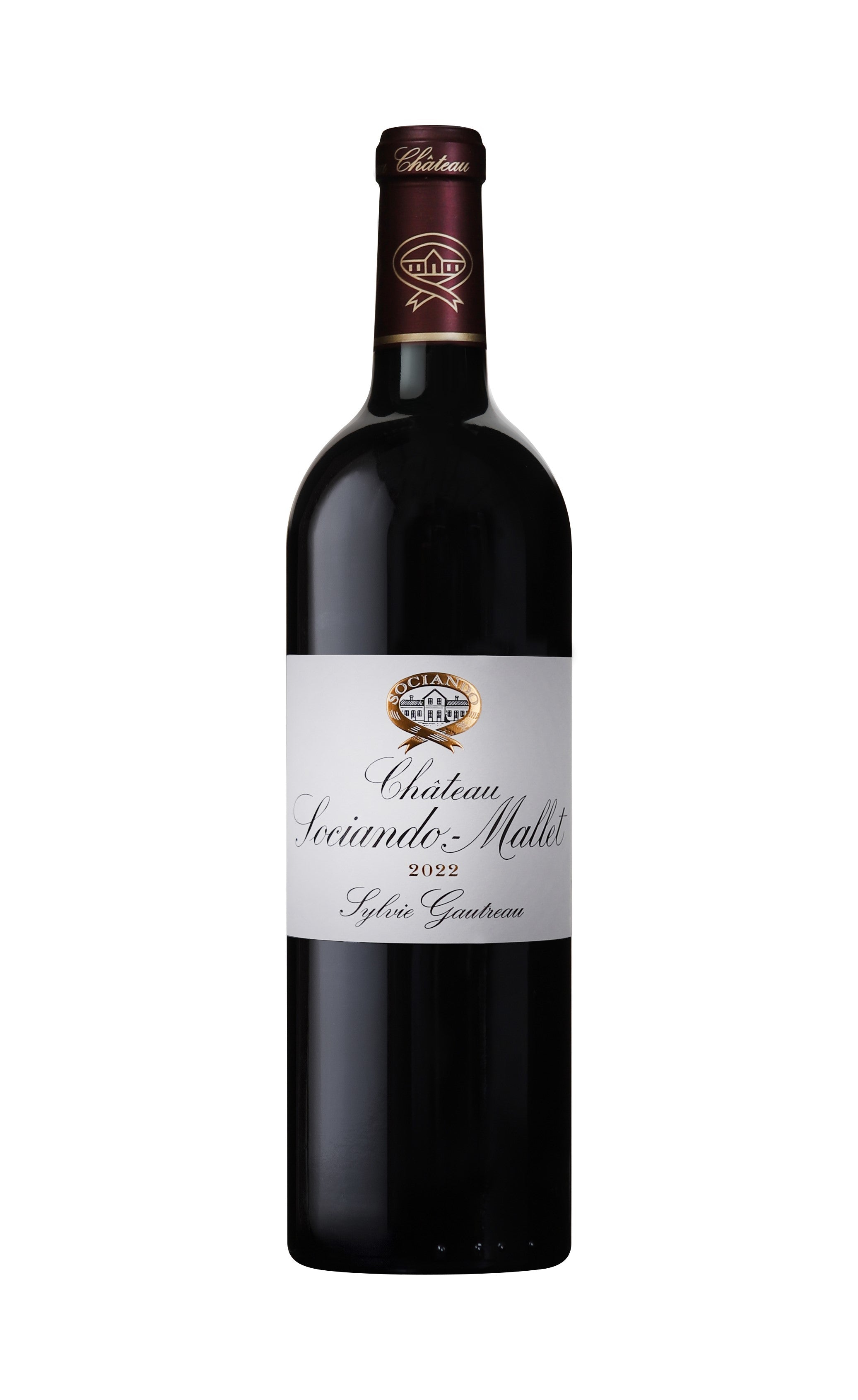 A bottle of 2021 Chateau Sociando Mallet 750ml Red Wine