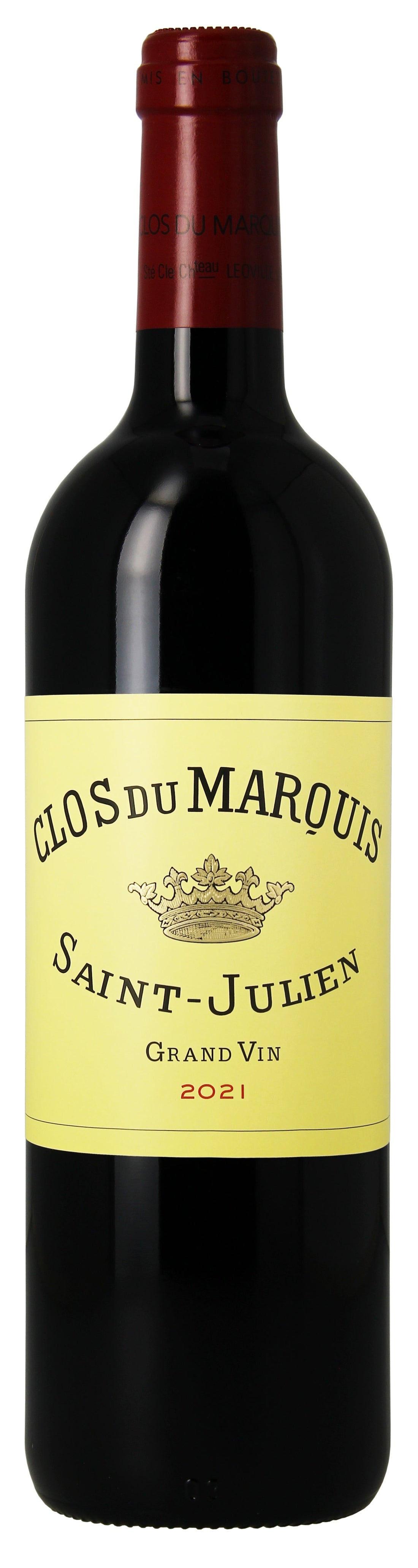 A bottle of 2020 Clos Du Marquis 750ml Red Wine