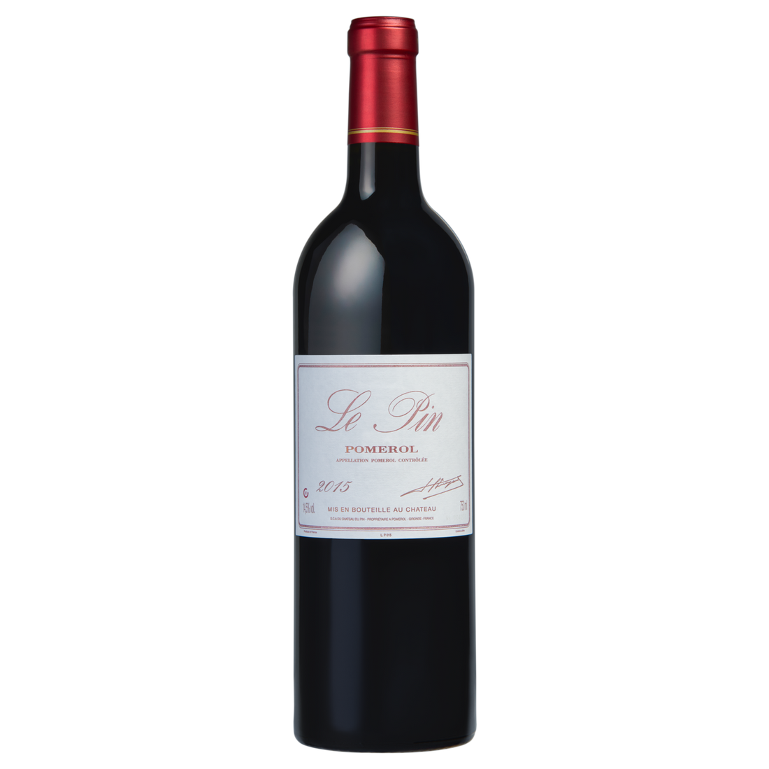 A bottle of 2015 Le Pin 750ml Red Wine