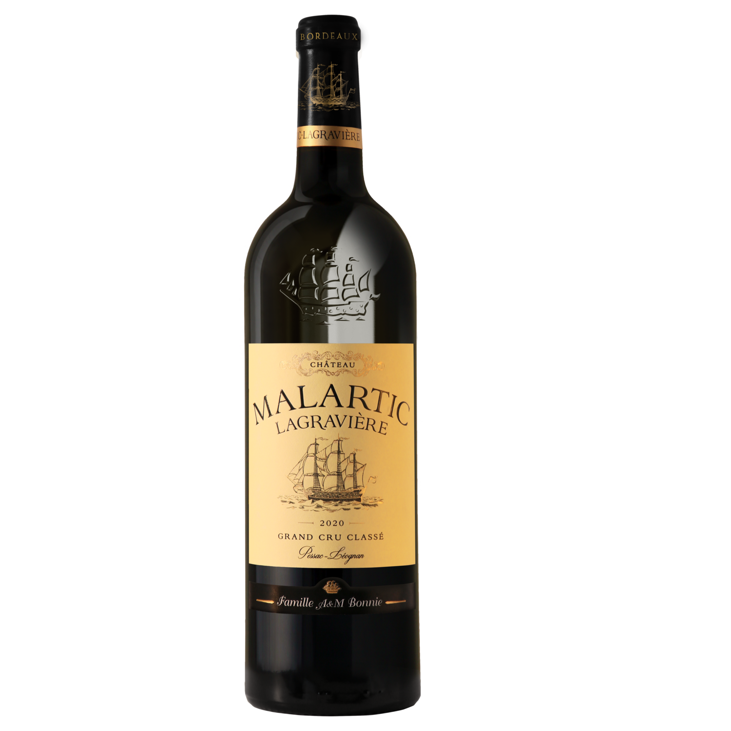 A bottle of 2021 Chateau Malartic Lagraviere 750ml Red Wine