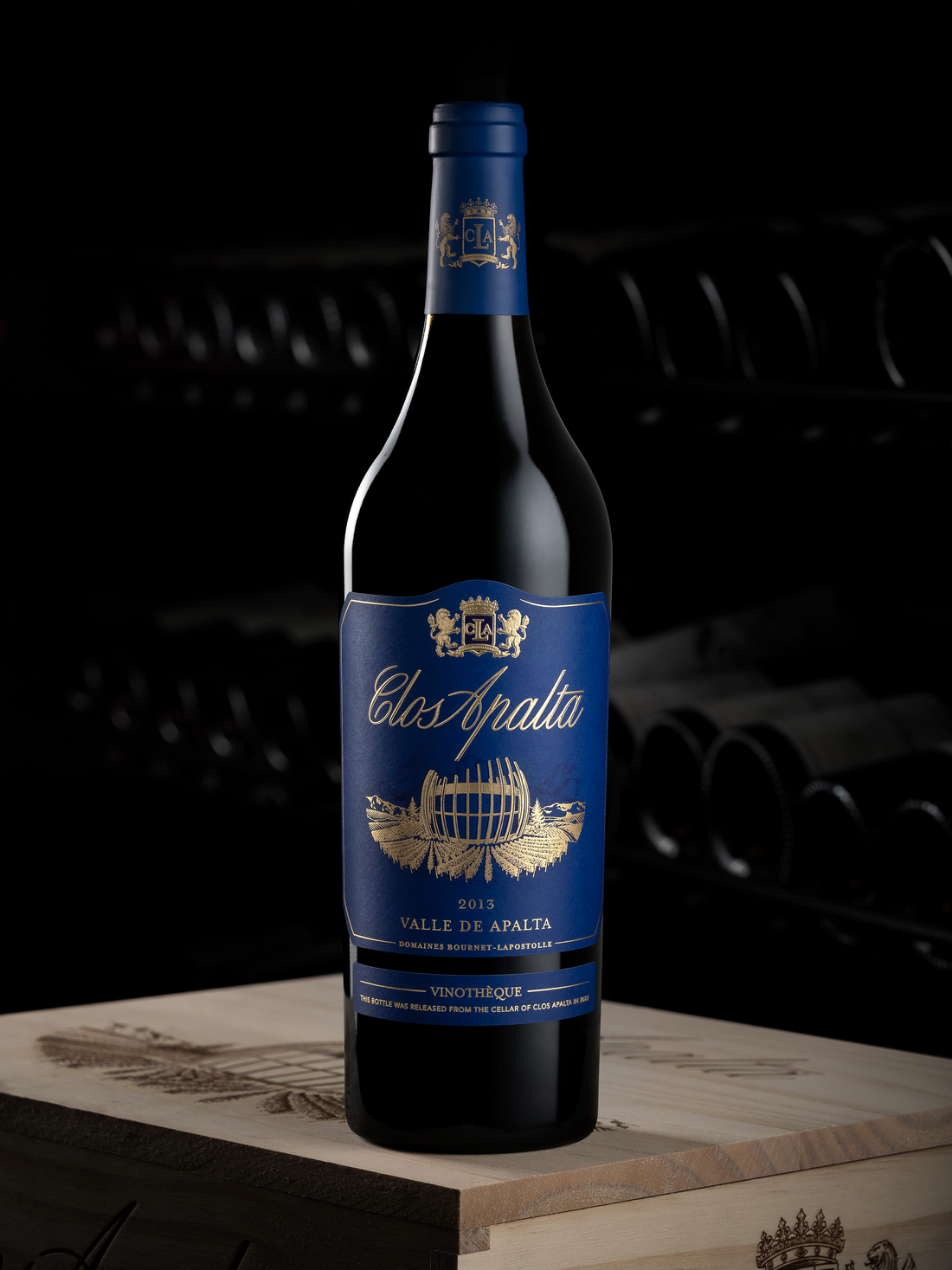 A bottle of 2012 Clos Apalta Vinothèque 750ml Red Wine