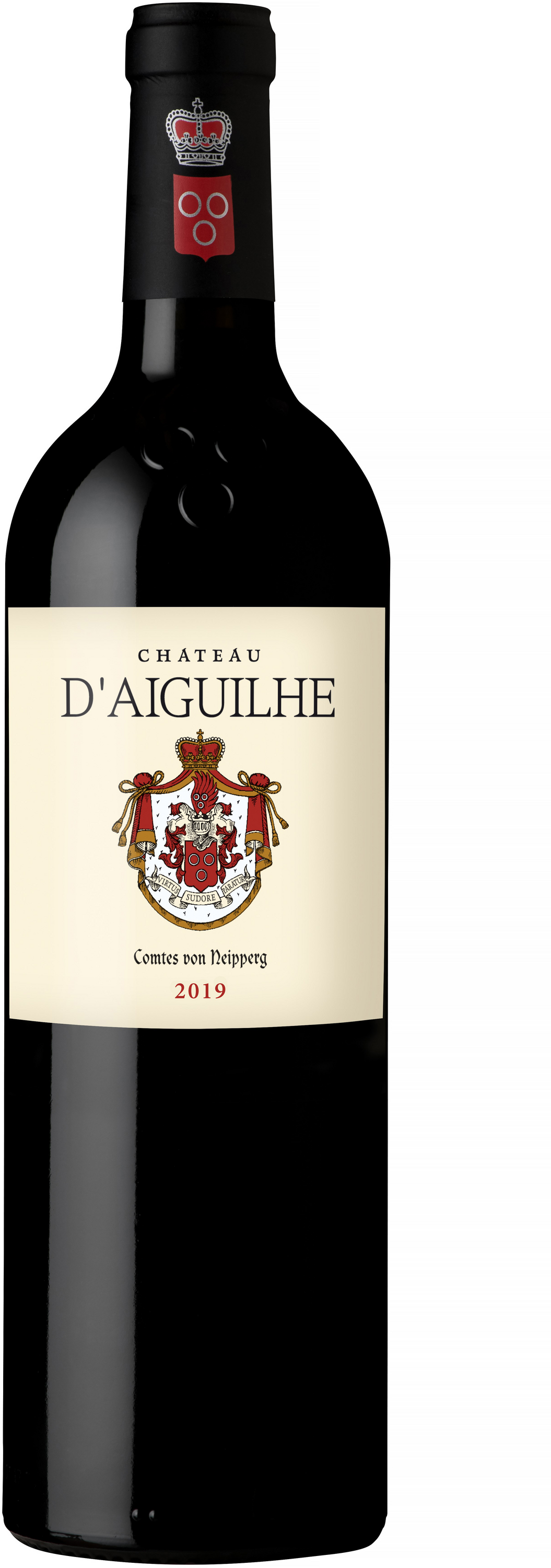 A bottle of 2021 Chateau D'Aiguilhe 750ml Red Wine