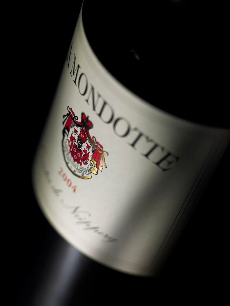 A bottle of 2019 La Mondotte 6000ml Red Wine