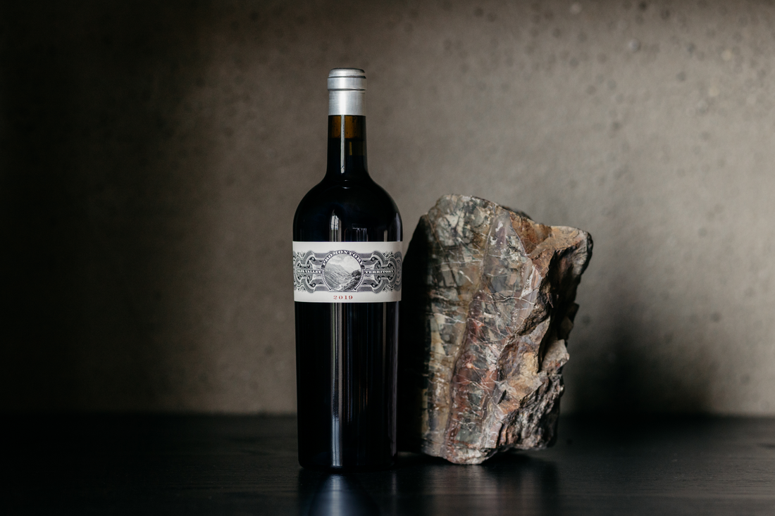 A bottle of 2018 Promontory 750ml Red Wine