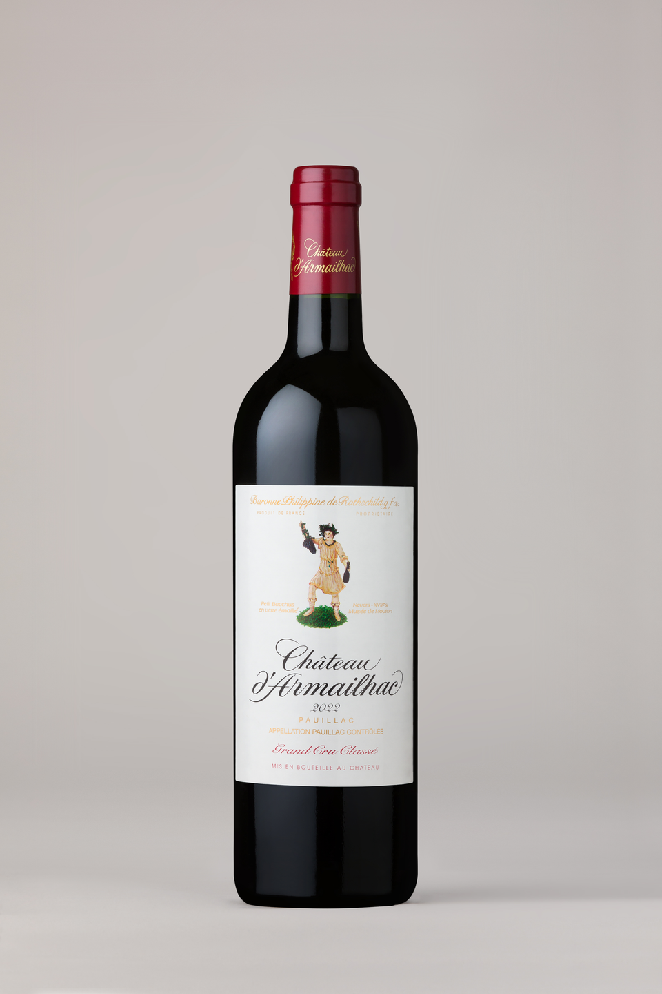 A bottle of 2010 Chateau D'Armailhac 750ml Red Wine
