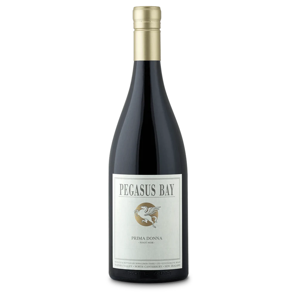 A bottle of 2020 Pegasus Bay Prima Donna Pinot Noir 750ml Red Wine