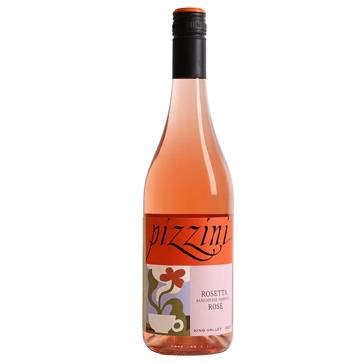 A bottle of 2024 Pizzini La Familia Rosetta Rose 750ml Rose Wine