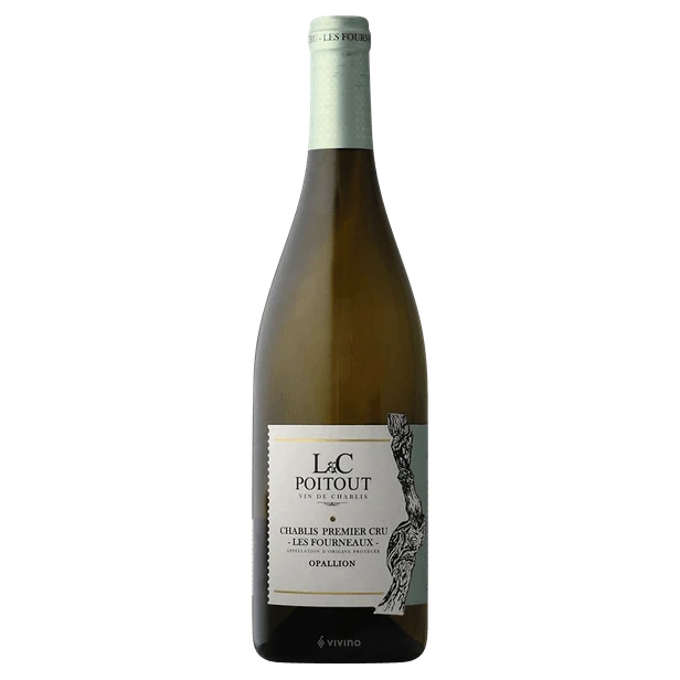A bottle of 2022 L&C Poitout Chablis 1er Cru Les Fourneaux 750ml White Wine