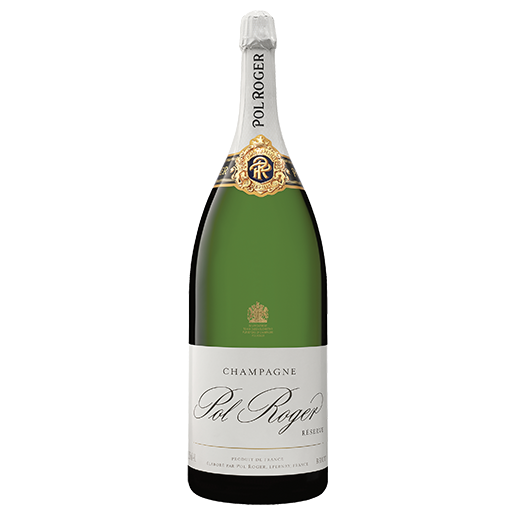 A bottle of NV Pol Roger Brut Non Vintage Salmanazar  9000ml Sparkling Wine